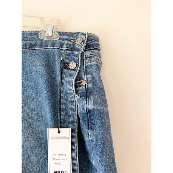 Judy Blue Plus Size Denim Darling Mid Rise Skort Short Skirt Size 2X NEW - Picture 3 of 4